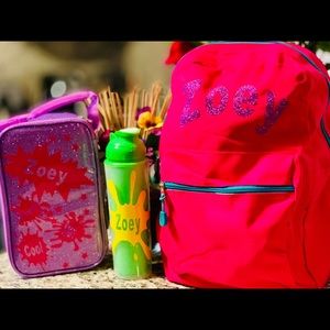 Back Pack- Lunch Box and Water Bottle Trio